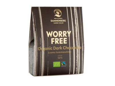 Dammenberg Worry free luomu, reilun kaupan tumma suklaanappi 90g ,56 %